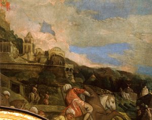 Antonio Loredan befrier Scutari af Paolo Veronese (1528-1588), detalje, Hall of Great Council, Palazzo Ducale, Venedig