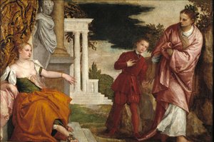 Young Man Between Vice and Virtue - Young Man Between Virtue and Vice - Veronese, Paolo (1528-1588) - ca 1581 - Olie på lærred - 102x153 - Museo del Prado, Madrid af Veronese