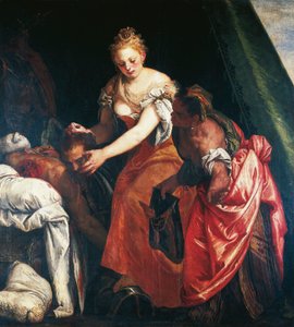 Judith med hovedet af Holofernes (olie på lærred)