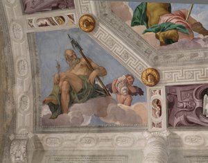Paolo Caliari kendt som Veronese, fresco, Villa Barbaro, Maser, Italien af Veronese