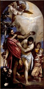 Kristi dåb. Maleri af Paolo Caliari dit Paolo Veronese (1528-1588) af Veronese