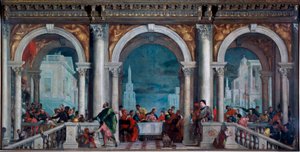Måltidet på Levi Maleri af Paolo Veronese Caliari (1528-1588) 1573 Dim.5,51x13,1 m Venedig, Gallerie del 