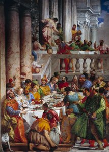 Brylluppet i Kana, detalje: Prinsernes måltid. Fresco af Paolo Veronese (1528-1588) Ec. fre. af Veronese