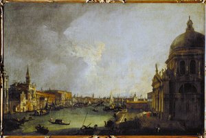 Flodmundingen af Canal Grande, Venedig (maleri på lærred) af (1697-1768) Canaletto