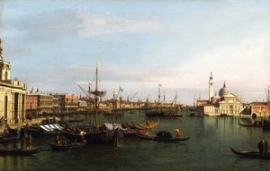 Udsigt over Venedig: San Giorgio Maggiore-basilikaen (olie på lærred)