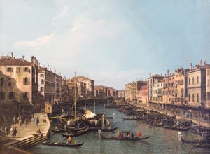 Udsigt over Venedig fra Canal Grande af (1697-1768) Canaletto