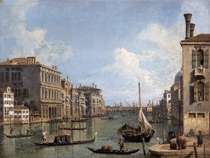 Udsigt over Canal Grande mod Punta della Dogana fra Campo San Vio