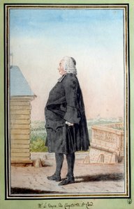 Portræt af Monsieur le dean du Chapter de Saint Cloud Watercolor af Louis Carrogis dit Carmontelle (1717-1806) 1700-tallet. Chantilly, Condé Museum af Carmontelle