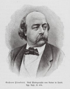 Gustave Flaubert, fransk romanforfatter (kobberstik) af (1820-1910) (after) Nadar