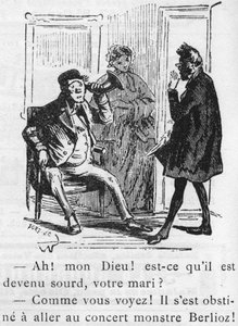 Tegnefilm om værket af Hector Berlioz (1803-1869) designet af Nadar i 1856 til Journal pour rire. af Nadar