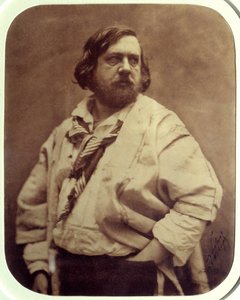 Portræt af den franske forfatter Theophile Gautier (1811-1872) i den hvide bluse Fotografi af Felix Tournachon dit Nadar (1820-1910) 1854 Paris, musee d