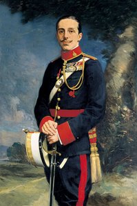 Portræt af Alfonso XIII (1886-1941), konge af Spanien i militæruniform. Maleri af Kaulak (1800-tallet) af Kaulak