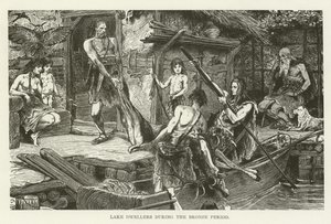 Lake Dwellers i bronzeperioden (gravering) af (after) American School