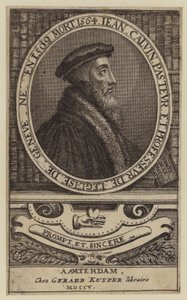 Johannes Calvin, fransk teolog og præst fra den protestantiske reformation (gravering)