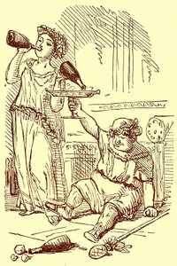Bacchanalian Group, fra en meget gammel vase, illustration fra 