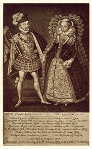 Henry Stuart Lord Darnley, Mary Queen Of Scots (litho) af (after) English School