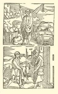 Illustration til The Roxburghe Ballads (træsnit) af (after) English School