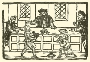 Illustration til The Roxburghe Ballads (træsnit) af (after) English School