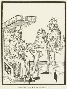 Raymondin beder jarlen om en velsignelse (gravering) af (after) English School