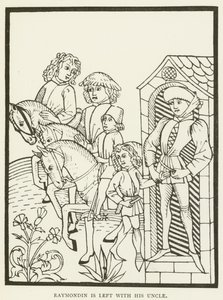 Raymondin er tilbage med sin onkel (gravering) af (after) English School