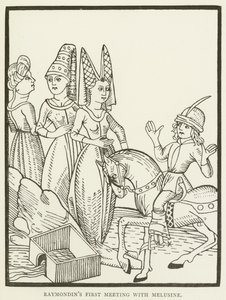 Raymondins første møde med Melusine (gravering) af (after) English School