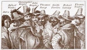The Gunpowder Plot Conspirators, efter en gravering fra 1606 (gravering) af (after) English School