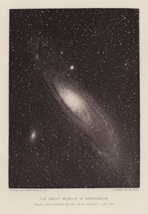 Dr. Isaac Roberts fotografi af den store stjernetåge i Andromeda (s/h-foto)