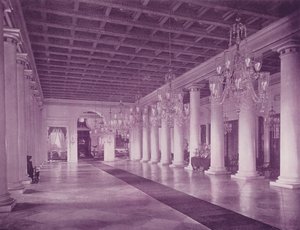Marble Hall, Government House, Calcutta (s/h-billede) af (after) English photographer