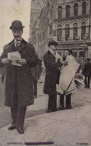 Newsboys (s/h-billede) af (after) English photographer