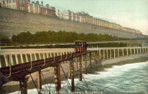 Volks Electric Railway, Brighton (farvefoto) af (after) English photographer