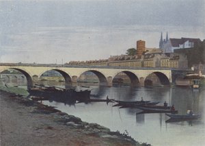 Angers, La Maine (farvet foto) af (after) French Photographer