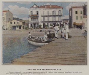 Bagage af tilladelser (farvet foto) af (after) French Photographer