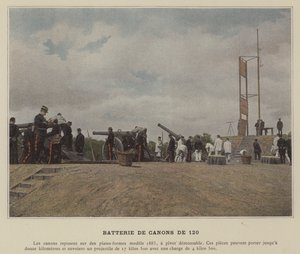 Batteri med 120 kanoner (farvet foto) af (after) French Photographer