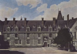 Chateau de Blois, Facade på gårdspladsen (farvet foto) af (after) French Photographer