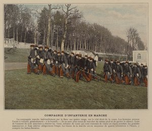 Marching Infantry Company (farvet foto) af (after) French Photographer