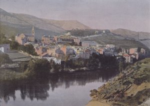 Creyssels on the Tarn (farvet foto) af (after) French Photographer