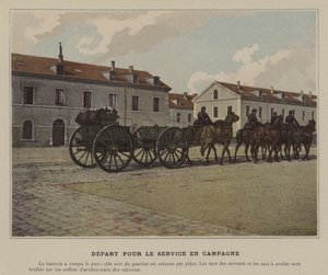 Afgang til tjeneste i marken (farvet foto) af (after) French Photographer