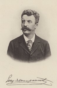 Guy de Maupassant, fransk novelleforfatter og romanforfatter (s/h-foto) af (after) French Photographer