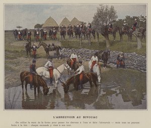 Vandingsstedet ved Bivuak (farvet foto) af (after) French Photographer