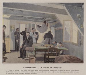 Sygehuset, lægebesøget (farvet foto) af (after) French Photographer