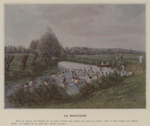 Badning (farvet foto) af (after) French Photographer