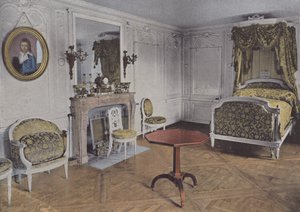 Dronningens soveværelse (farvet foto) af (after) French Photographer