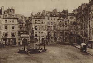 Place Dauphine, delvis revet ned i 1875 (s/h-foto) af (after) French Photographer