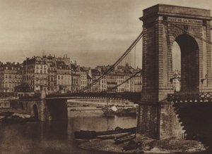Pont Louis-Philippe, Reformens Bro under revolutionen i 1848 (s/h-foto) af (after) French Photographer