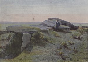 Mane-Lud dolmen, i Locmariaquer (farvet foto) af (after) French Photographer