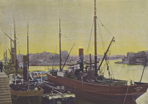 Nantes, La Fosse (farvet foto) af (after) French Photographer