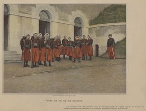 Zouaves politistation (farvet foto) af (after) French Photographer