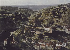 Roc-Amadour, Udsigt over Causse de Gramat (farvet foto) af (after) French Photographer