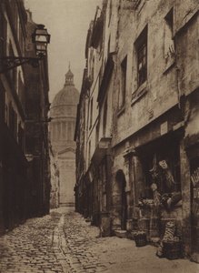 Rue des Carmes og Rue Valette (s/h-billede) af (after) French Photographer
