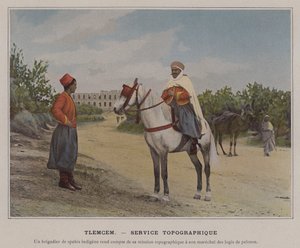 Tlemcen, Topografisk Service (farvet foto) af (after) French Photographer
